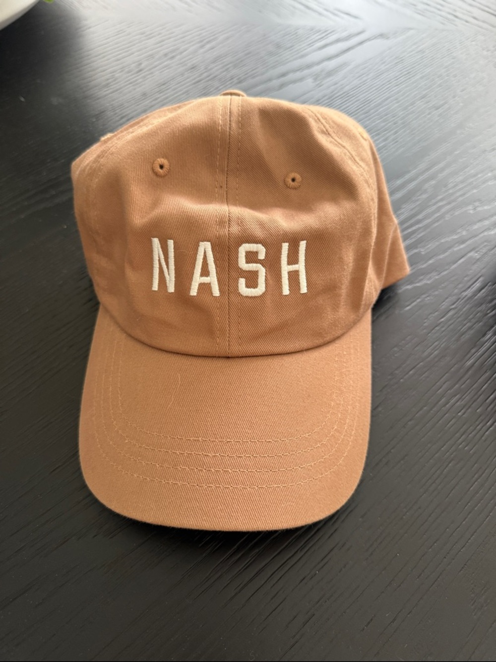 NEW NASH Embroidered Brown Cotton Baseball Cap